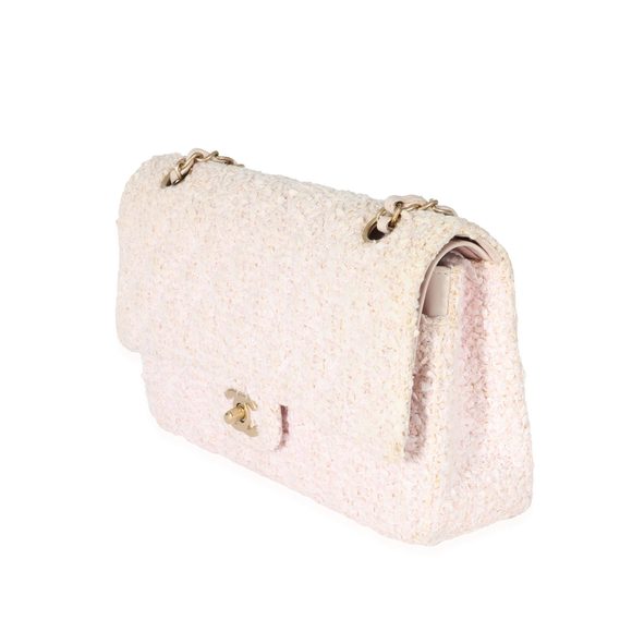 Chanel Pink Tweed Medium Classic Double Flap Bag - Picture 2 of 8
